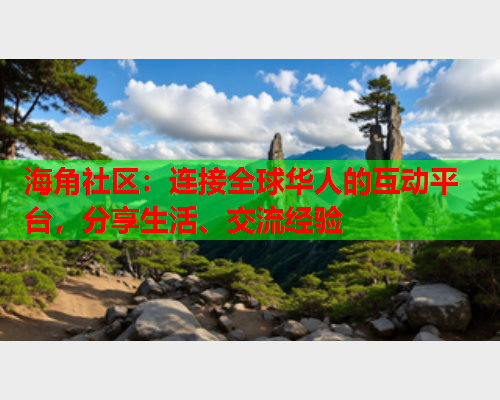 海角社区：连接全球华人的互动平台，分享生活、交流经验  第1张